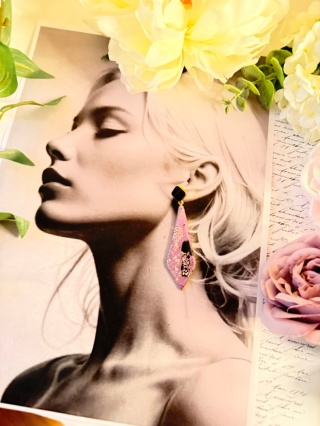 Długie Kolczyki "Fioletowa Noc"Głęboki Fiolet & Czerń |LEKKIE|StylDarkGlam