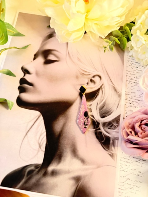 Długie Kolczyki "Fioletowa Noc"Głęboki Fiolet & Czerń |LEKKIE|StylDarkGlam