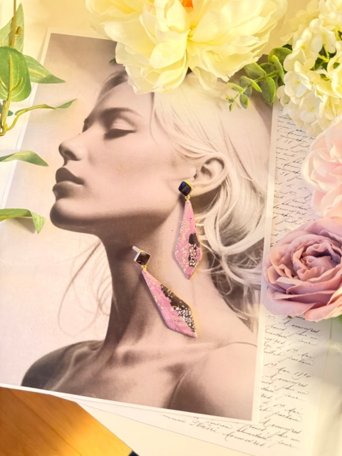 Długie Kolczyki "Fioletowa Noc"Głęboki Fiolet & Czerń |LEKKIE|StylDarkGlam