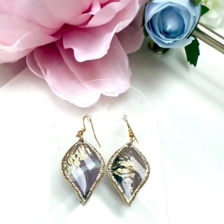 Eleganckie Kolczyki "Dymny Ametyst" Gliny Polimerowa Unikatowa Biżuteria